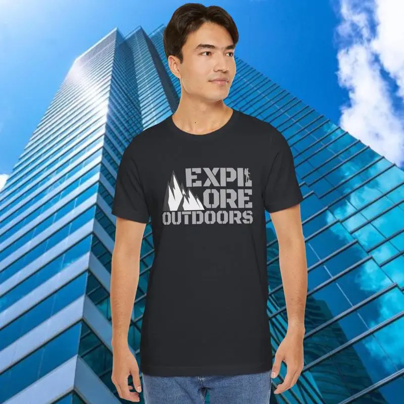 Outdoor Adventure Quotes Short - Camiseta com Citação de Viagem ao