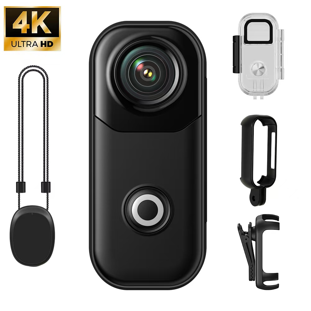 Outdoor Adventure Video - Mini Câmera de Ação 4K Portátil