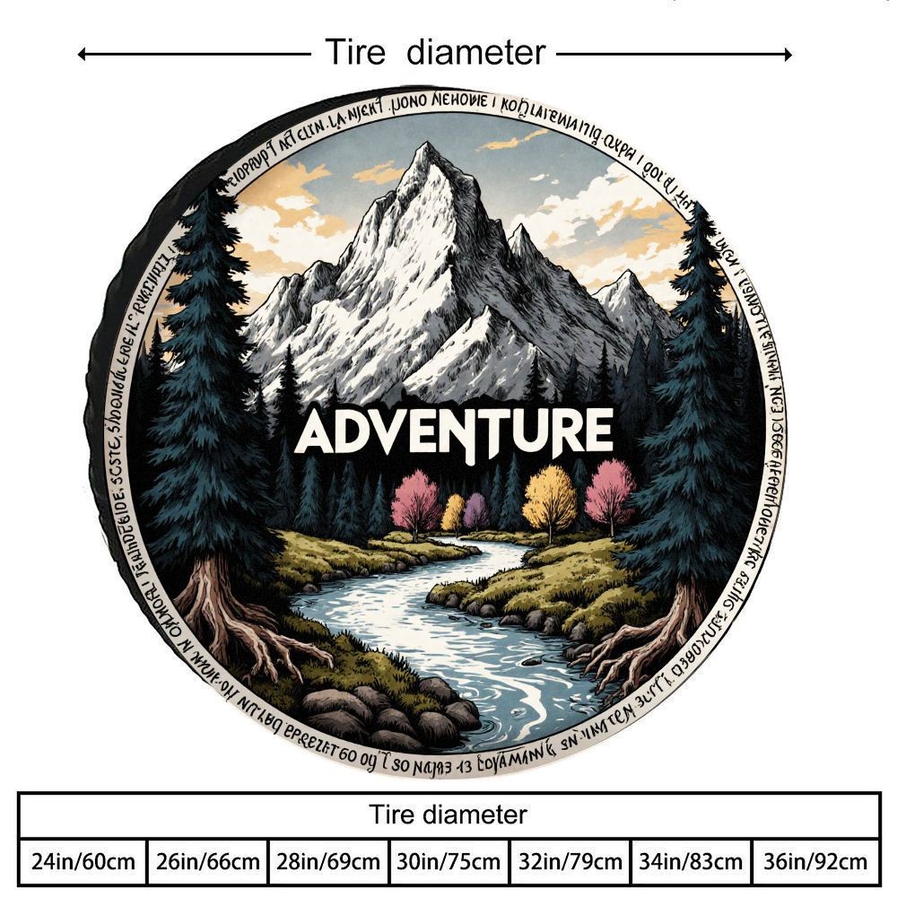 Outdoor Adventure Wear - Capa de Pneu com Estampa de