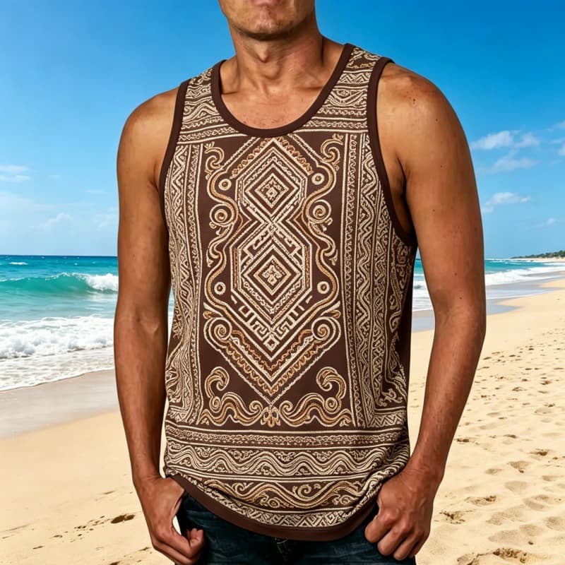Outdoor Adventure Vacations - Colete masculino com estampa de arte