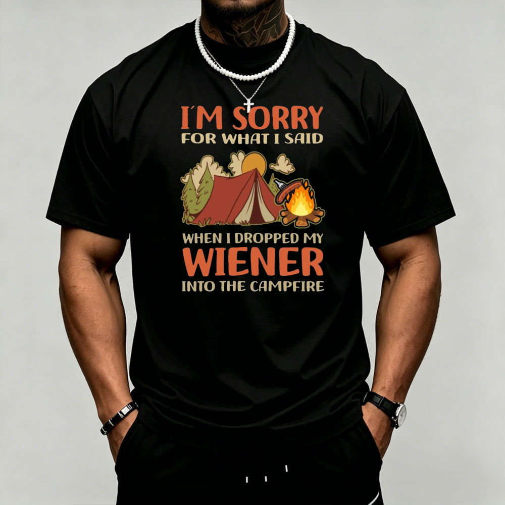 Outdoor Adventure Quotes Short - Camiseta Masculina com Estampa Gráfica de