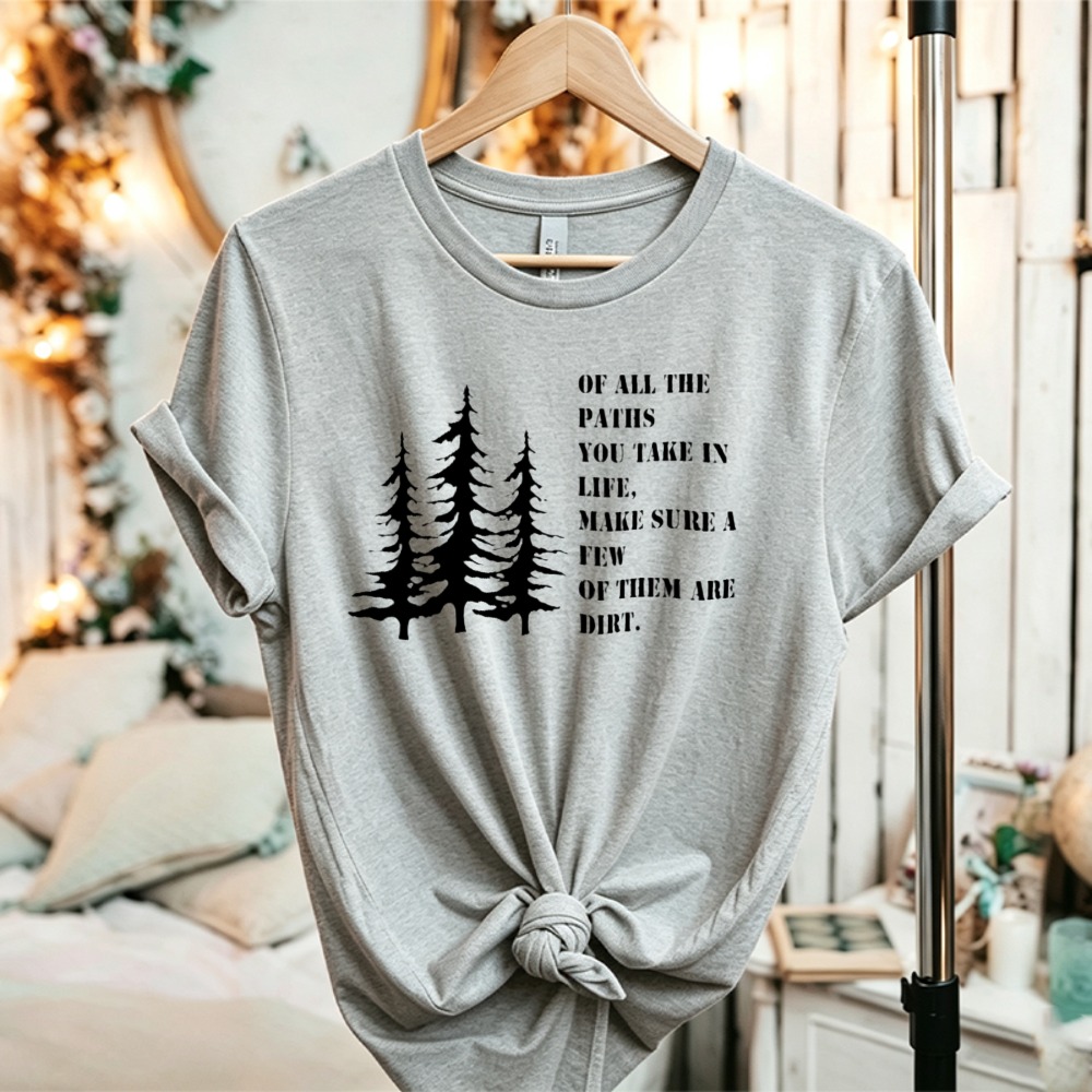 Outdoor Adventure Quotes Short - Camiseta gráfica com citação da natureza,