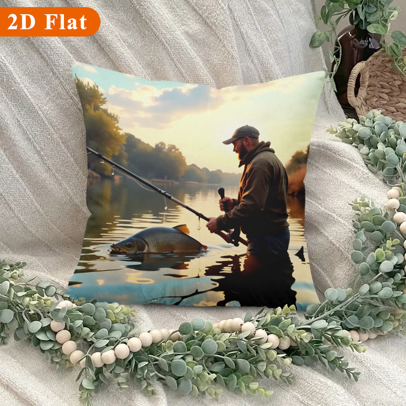 Outdoor Adventure At - Capa de Almofada Decorativa 2D Plana