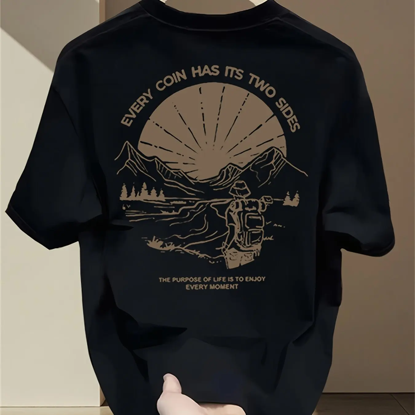 Camiseta Gráfica Vintage para  - Outdoor Adventure Quotes Short avaliação e preço