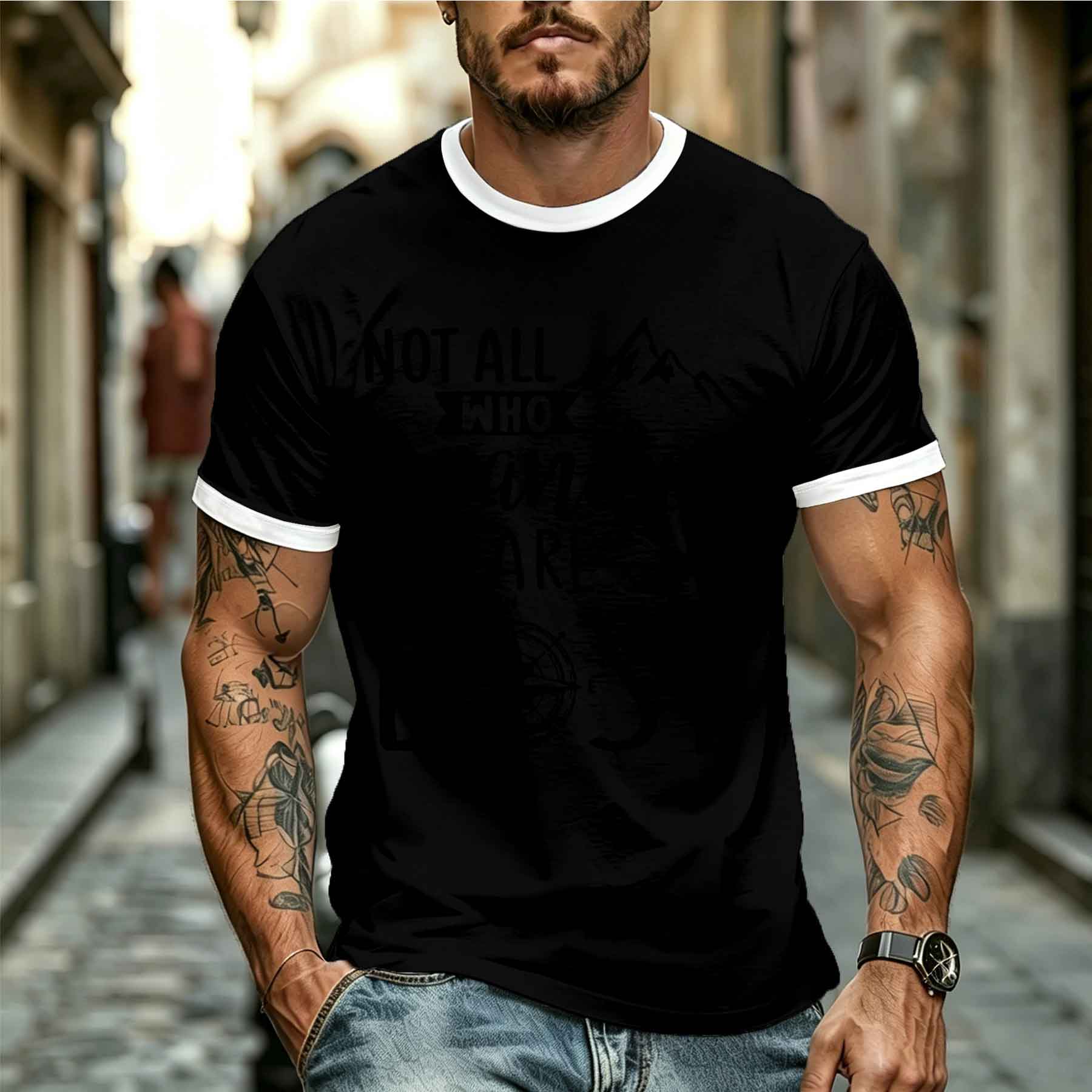 Camiseta Masculina Estilosa e  - Outdoor Adventure Quotes Short avaliação e preço