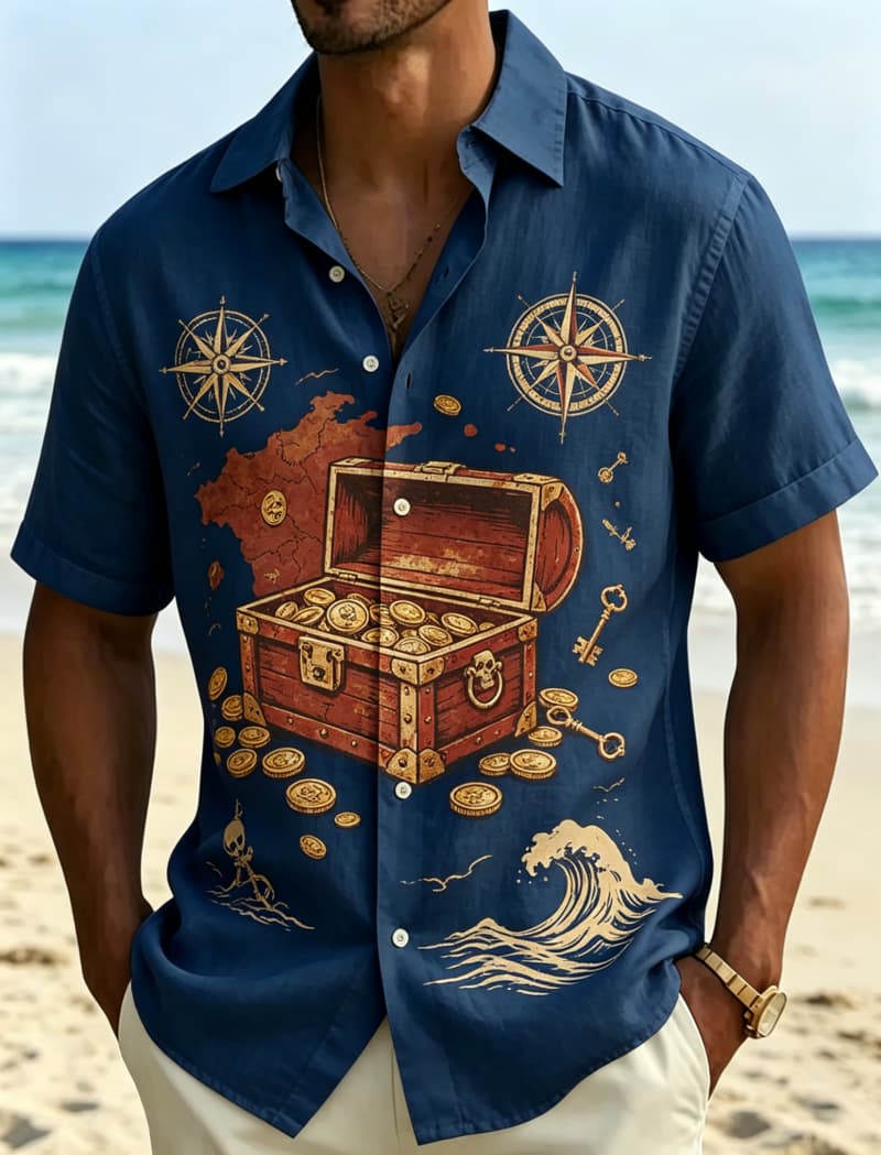 Camisa masculina de manga curt - Outdoor Adventure Vacations avaliação e preço