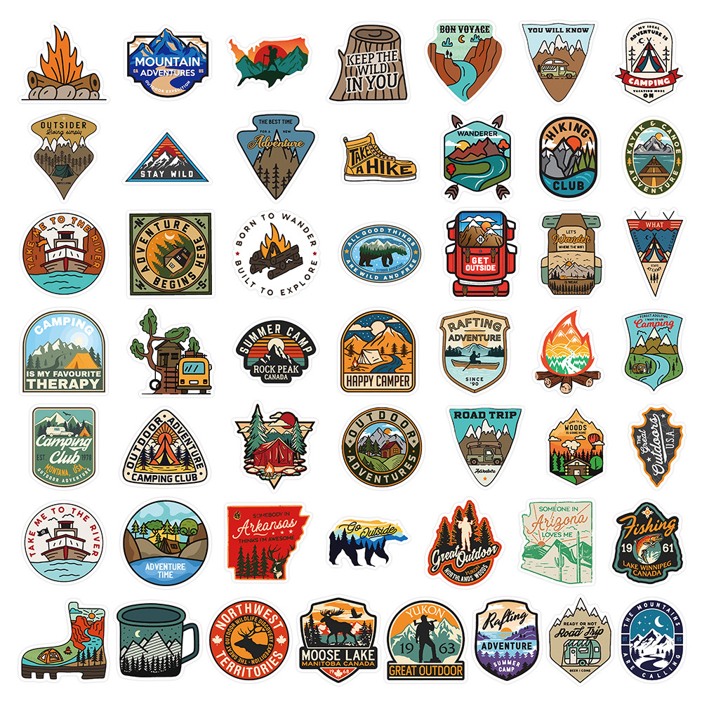 50 Folhas de Adesivos de Avent - Outdoor Adventure Store avaliação e preço