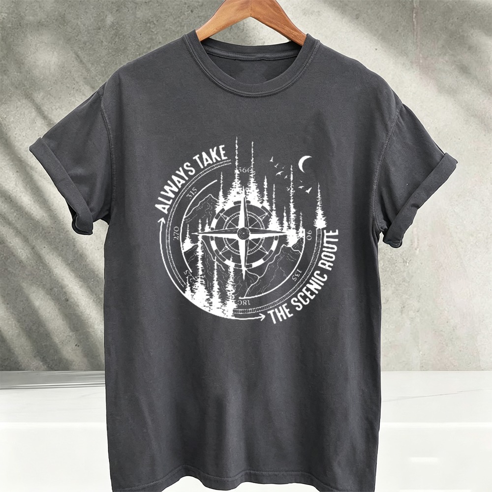 Camiseta com estampa de flores - Outdoor Adventure Quotes Short avaliação e preço