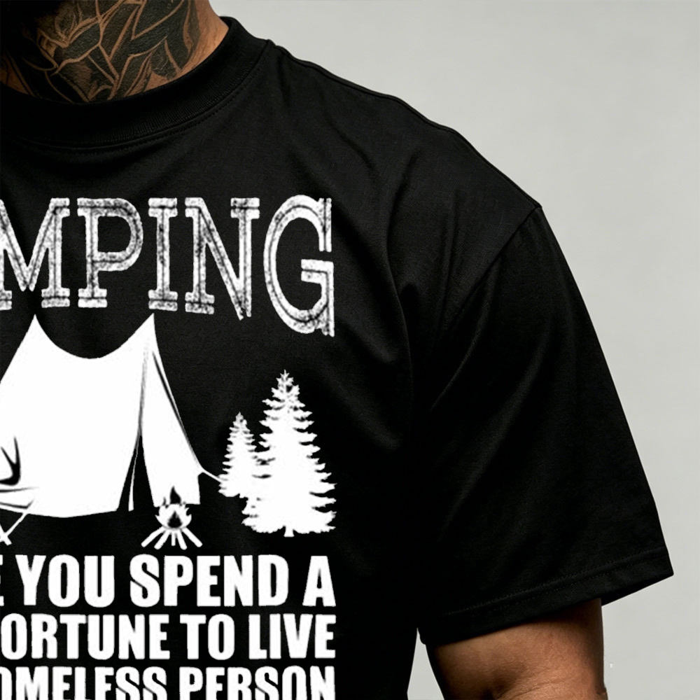 Camiseta Masculina com Estampa - Outdoor Adventure Quotes Short avaliação e preço
